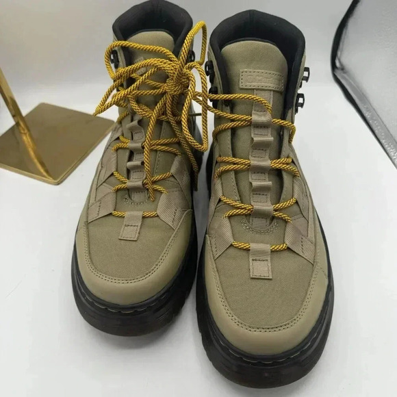 Dr. Martens Boury Nylon & Leather‎ Men's Boots Olive Green Size M 8 / L 9 - Picture 6 of 7